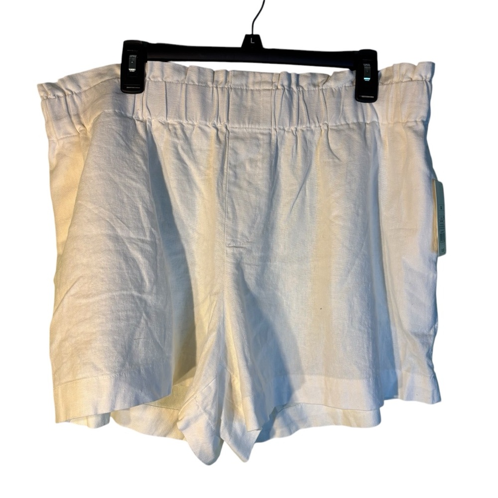 🌸 3/$25 A New Day High Waist White Shorts Relaxed Fit‎ Size XXL NWT
